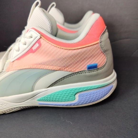 PUMA Court Rider Men\'s Basketball Sneaker White Multicolor Shoes Size 14 main image 10